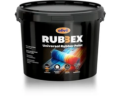Akriliniai gumos pagrindo dažai Rubbex, balta sp., 1.2kg