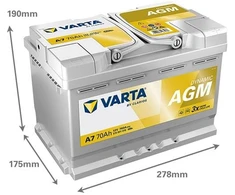Akumulators Varta Sidabrinis Dynamic E39, 12 V, 70 Ah, 760 A