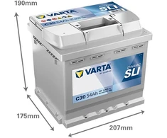 Akumulators Varta SLI C30, 12 V, 54 Ah, 530 A