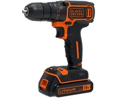 Black &amp; Decker Akumuliatorinis gręžtuvas su baterija Juodas &amp; Decker BDCDC18-QW, 18 V, 1,5 Ah