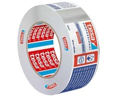 Aliuminio juosta durų plyšiams sandarinti/aliuminio folija dengtoms izoliacinėms medžiagoms Tesa, 50 m x 50 mm