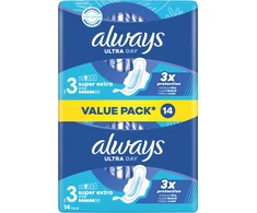 Always Ultra Day Super Extra Duo sanitary napkins 14 pcs