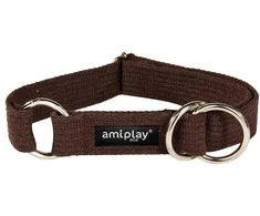 Ami Play Šuns antkaklis AMIPLAY, rudas, 490–850 mm, 30 mm