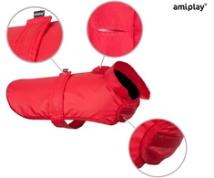 Ami Play Lietpaltis šunims Amiplay Bristol 128583, raudona