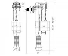 Ani Plast Plūdės mechanizmas Ani Šoninis 1/2