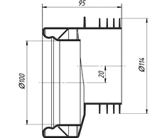 Ani Plast WC manžetė Ani Ekscentrinė 110mm