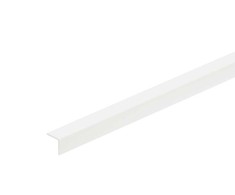 Cezar PVC kampinis profiliuotis W-PC-K1010-101-275, baltos sp., 2750 x 10 x 10 mm