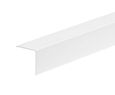 Cezar PVC kampinis profiliuotis W-PC-K2525-101-275, baltos sp., 2750 x 25 x 25 mm