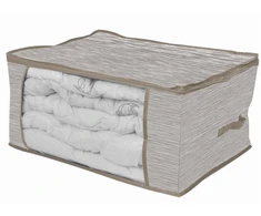 Domoletti BOXSTORAGE 60X45X30CM Pilkas TEXTILE