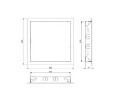 Apžiūros liukas Europlast RL2020A. 200 mm x 200 mm