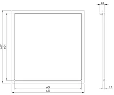 Apžiūros liukas Europlast RLR6060, 606 mm x 606 mm
