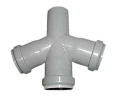 Ar četriem zariem iekštelpu kanalizācijai Wavin Optima, 50 mm x 50 mm x 50 mm, 67 °