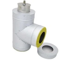 Vulcano Plus T-gabals ar tīrāmo lūku un kondensāta savācēju DN120/220, izolācija 50mm