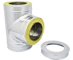 Vulcano Plus dubultsienu t-gabals 90 DN120/220, izolācija 50mm