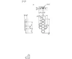 Vanduo towel dryer Terma Hex. juodas. 486 mm x 1220 mm