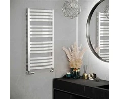 Ar ūdeni apsildāms dvieļu žāvētāja stienis Terma D01, ral 9016 krās., 50 cm x 96 cm, 500 W