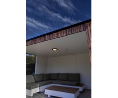 Sieninis šviestuvas Lubinis lauko šviestuvas Lutec Kayah, 16.5W, LED, IP54, tamsiai pilka sp., 30.5 cm x 4 cm
