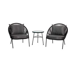Lauko baldų komplektas Domoletti OUTDOOR FURNITURE SET Juodas 2 SEAT