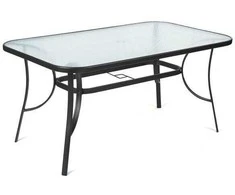 Lauko baldų komplektas Domoletti HC-891, juodos spalvos, 6 sėdimos vietos