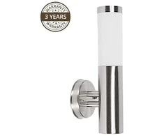 Sieninis šviestuvas Āra sienas lampa Domoletti DH021-A, 23W, E27, IP44, nerūsējoša tērauda krās., 14.5 cm x 38 cm