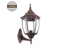 Sieninis šviestuvas Āra sienas lampa Domoletti EL-560UP, 100W, E27, IP44, melna krās./sarkana krās., 21 cm x 51 cm