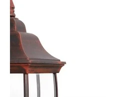 Sieninis šviestuvas Āra sienas lampa Domoletti EL-560UP, 100W, E27, IP44, melna krās./sarkana krās., 21 cm x 51 cm