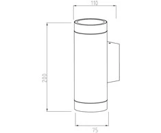 Sieninis šviestuvas Kinkiet Domoletti WALL LAMP ELDO 2XGU10 IP44 HR60274