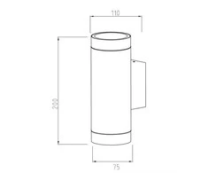 Sieninis šviestuvas Domoletti WALL LAMP ELDO 2XGU10 IP44 HR60274
