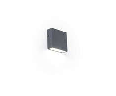 Sieninis šviestuvas Sieninis lauko šviestuvas Lutec Gemini XF, 9.50W, LED, IP54, tamsiai pilka sp., 11 cm x 3.8 cm