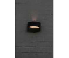 Sieninis šviestuvas Āra sienas lampa Lutec Lotus 5193201012, 8.5W, LED, IP54, melna, 6.4 cm x 14 cm