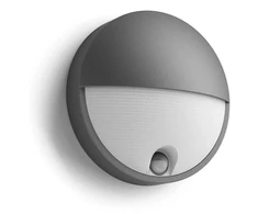 Sieninis šviestuvas Sieninis lauko šviestuvas Philips Capricorn, 6W, LED, IP44, pilka sp., 7.8 cm x 21.4 cm
