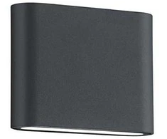 Lauko sieninis šviestuvas Trio Thames, 2,5 W, LED, IP54, pilkas, 3 cm x 9 cm
