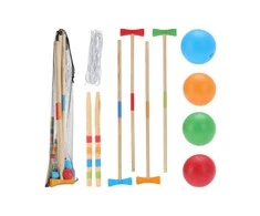 Lauko žaidimas Croquet 4 žaidėjams medinis