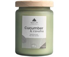 Artflow Aromatinė žvakė CUCUMBER &amp; CASABA 580g Alyvuogių žalia