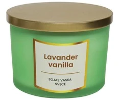 Artflow Svece no sojas vaska 400g, Lavender vanilla