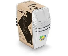 Atliekų rūšiavimo sistema Prosperplast Sortibox, 3 x 25 l, pilka.