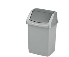 Šiukšliadėžė Curver 4043 / R050884, sidabro sp./pilka sp., 15 l, 43.8 cm x 23.5 cm