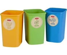 Šiukšliadėžė Curver, mėlyna/geltona/žalia, 9 l