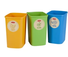 Šiukšliadėžė Curver, mėlyna/geltona/žalia, 9 l