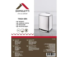 Domoletti BIN SQUARE WITH PEDAL T-F11606SS 6L SATI