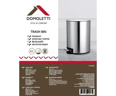 Domoletti BIN ROUND WITH PEDAL T-Y24706SS 6L SATIN