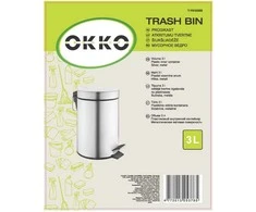Šiukšliadėžė su pedalu OKKO T-Y0103SS, 3 l, mat. sidabrinė