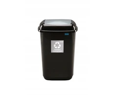 Šiukšliadėžė Plafor, 28 l, juoda/pilka