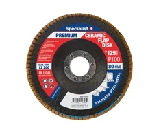 Lapelinis šlifavimo diskas 125 mm, P100, Ceramic PREMIUM, SPECIALIST+