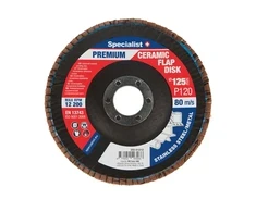 Lapelinis šlifavimo diskas 125 mm, P120, Ceramic PREMIUM, SPECIALIST+