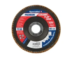 Lapelinis šlifavimo diskas 125 mm, P60, Ceramic PREMIUM, SPECIALIST+