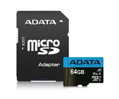 Atminties kortelė Adata Micro SDHC C10 Premier Adata, 64 GB, 85 Mb/s - 25 Mb/s
