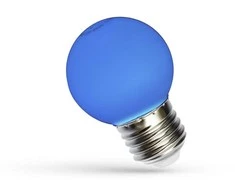 LED lempa, Spectrum, P45, 1W, E27, mėlynos spalvos