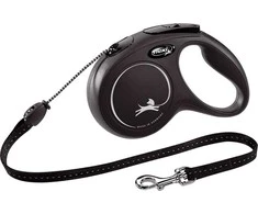 Automatinis pavadėlis Flexi 22627, juodas, 5 m