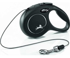 Automatinis pavadėlis Flexi New Classic 22429, juodos spalvos, XS dydžio